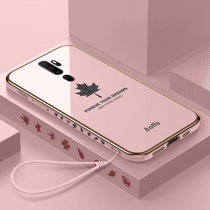 Jual TERBARU Case OPPO A5/A9 2020 MAPLE Motif Daun FREE Tali Strap ...