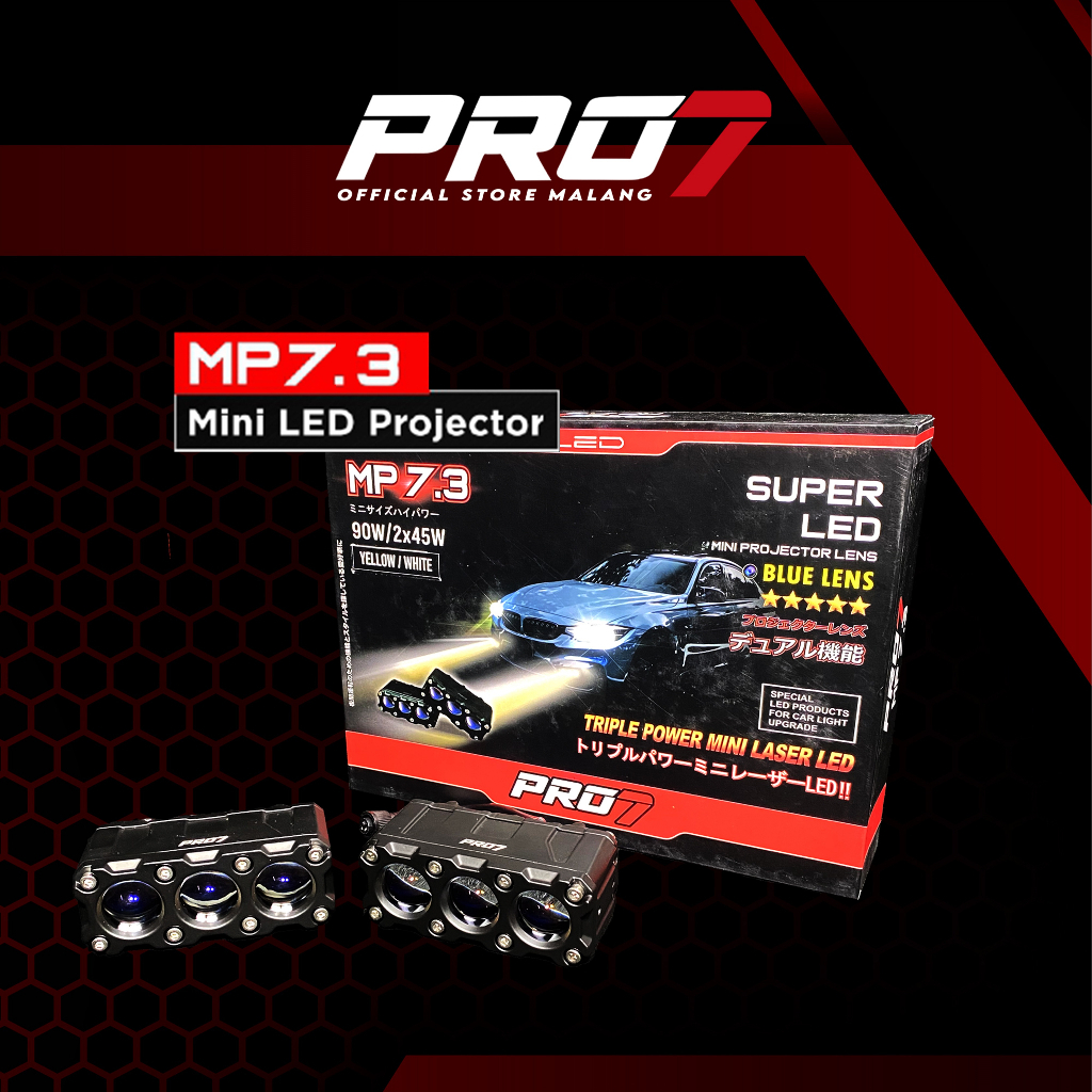 Jual PRO7 MP.7.3 | MINI PROJIE PRO7 3 MATA MINI PROJECTOR LAMPU PRO7 ...