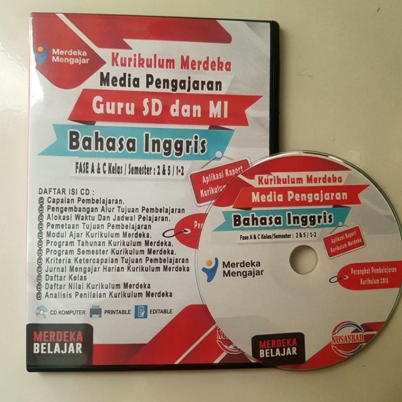 Jual CD MODUL AJAR BAHASA INGGRIS SD MI KELAS 2 DAN 5 KURIKULUM MERDEKA ...