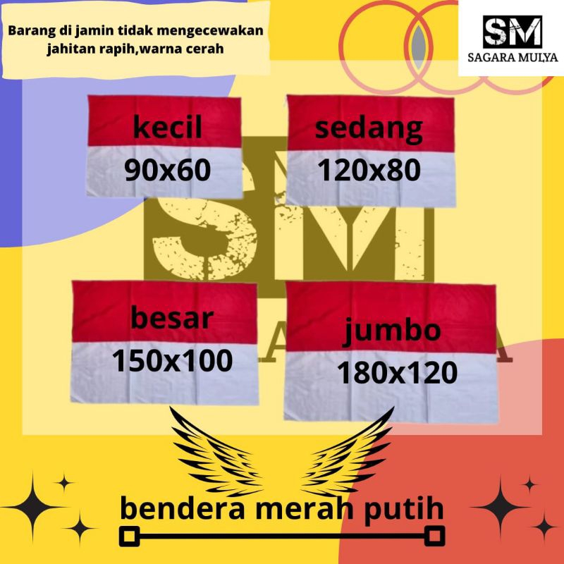 Jual Bendera Merah Putih Sangsaka Indonesia Kemerdekaan Dirgahayu Shopee Indonesia 9126