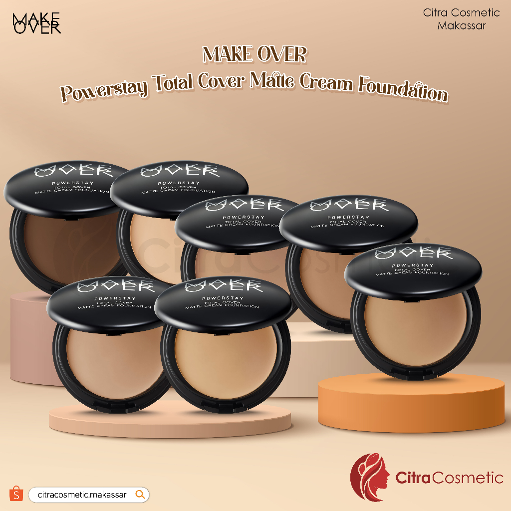 Jual Make Over Powerstay Total Cover Cream Foundation Series | Shopee ...