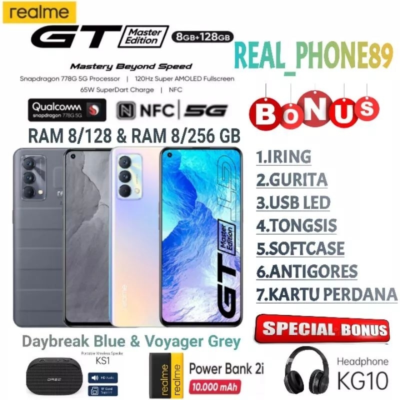 Jual REALME GT 5G NFC 8/128GB 8/256GB MASTER EDITION REALME GT 8/128 ...