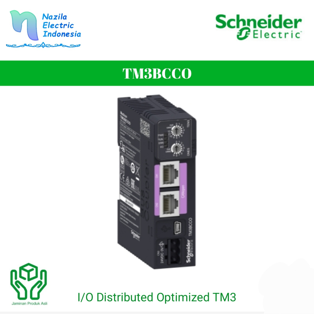 Jual Schneider Modicon TM3BCCO TM3 Bus Coupler Module CANopen Original ...