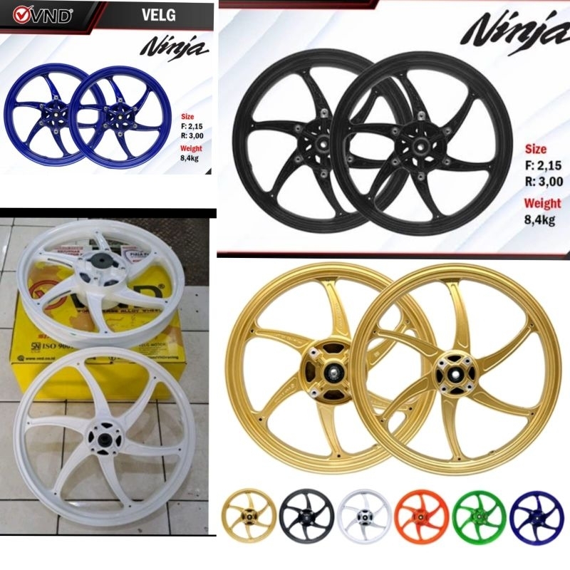 Jual velg vnd six star ninja150RR old velg ninja RR NEW pelak racing ...