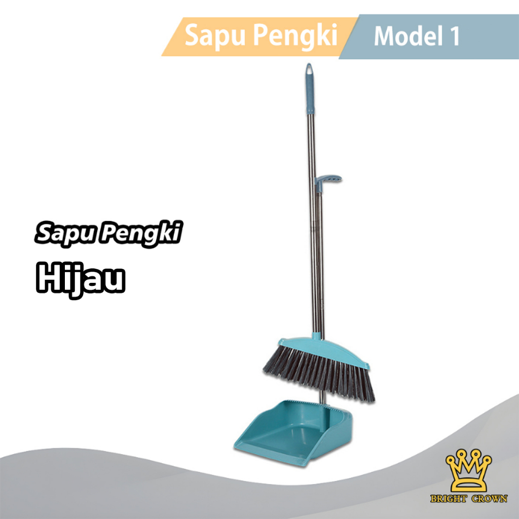 Jual Hot Sale.. Bright Crown Sapu Set Pengki Lipat Sapu dan Sekop ...