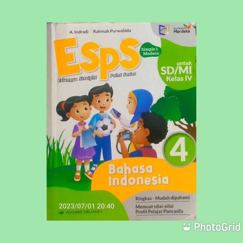 Jual Buku Esps Bahasa Indonesia Untuk Sd Kelas Kurikulum Merdeka