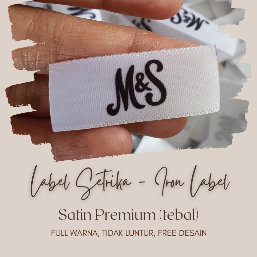 Jual [TERLARIS] Label setrika, iron label printing, stiker baju, label ...