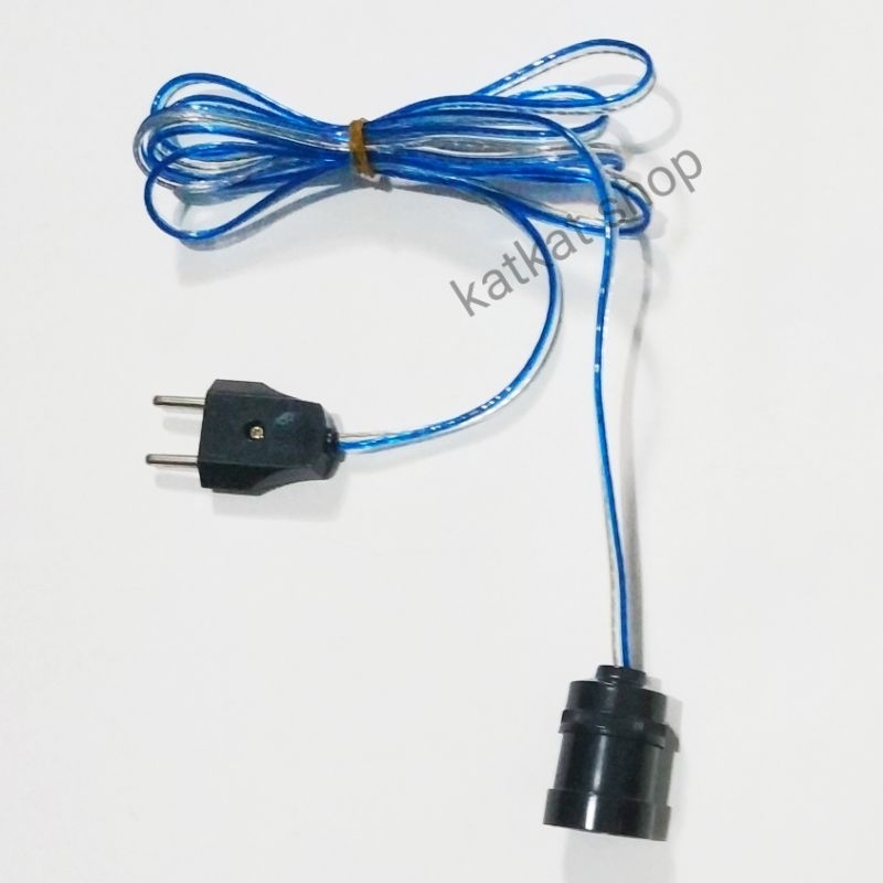 Jual Fitting lampu gantung plus steker dan kabel listrik transparan ...