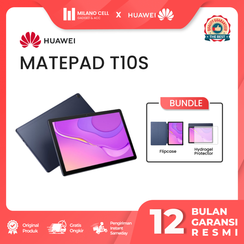 Jual Huawei Matepad T10s 4/64GB dan 4/128GB wifi only Garansi Resmi ...