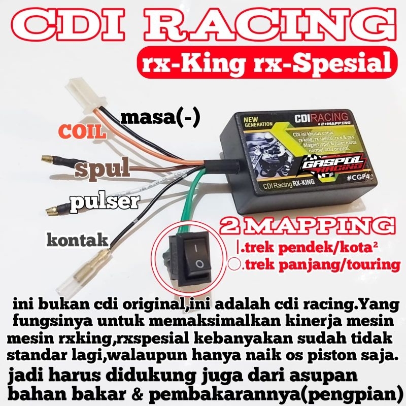 Jual CDI RX KING RACING 2 MAPPING BIKIN MAKIN KENCENG | Shopee Indonesia