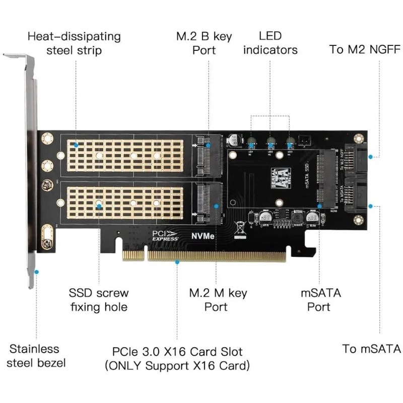 Jual Adapter Konverter Converter Ssd Msata M M Sata Ngff M