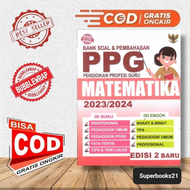 Jual BUKU BANK SOAL & PEMBAHASAN PPG MATEMATIKA 2023/2024 EDISI 2 BARU ...