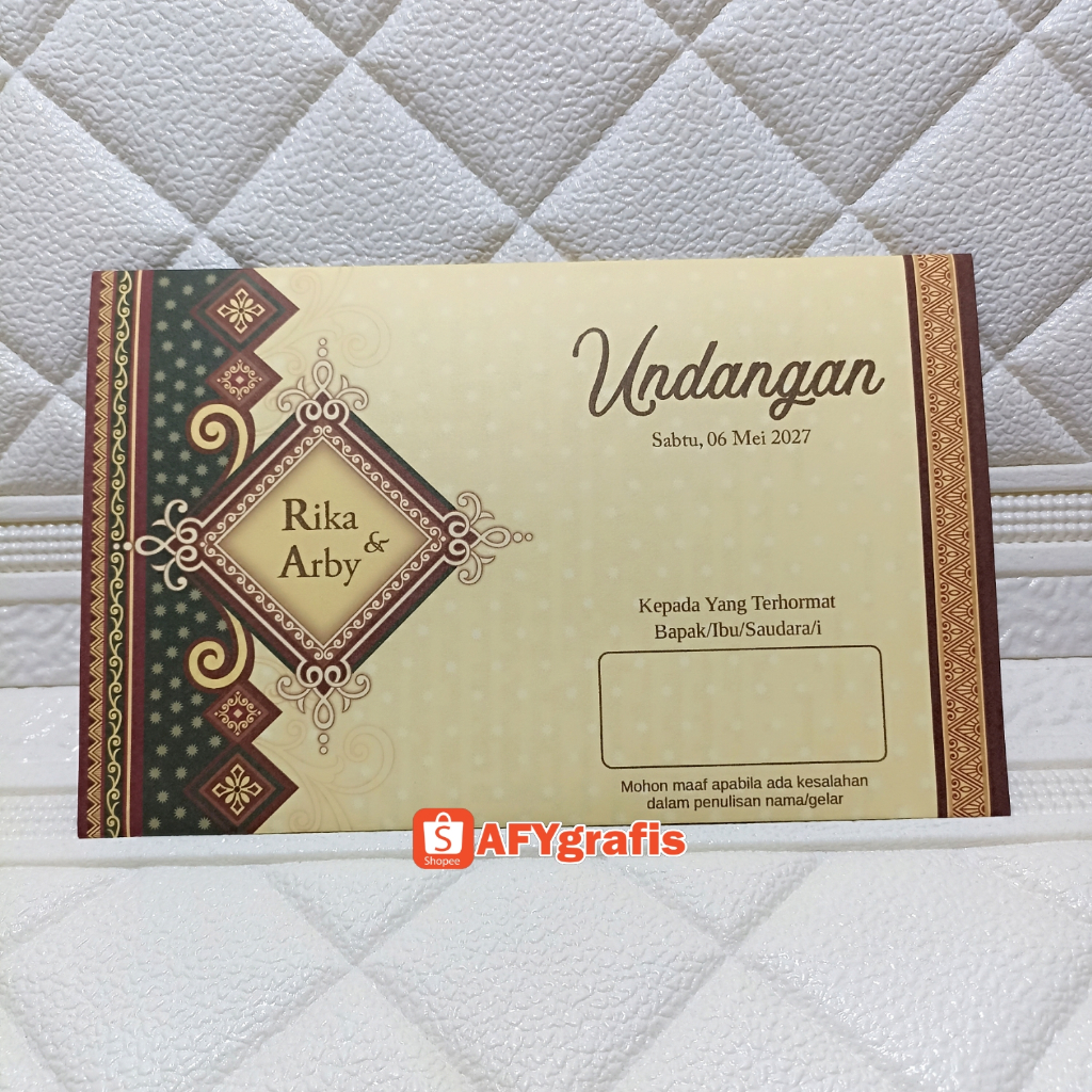 Jual Undangan Pernikahan Adat Batak Muslim | Shopee Indonesia