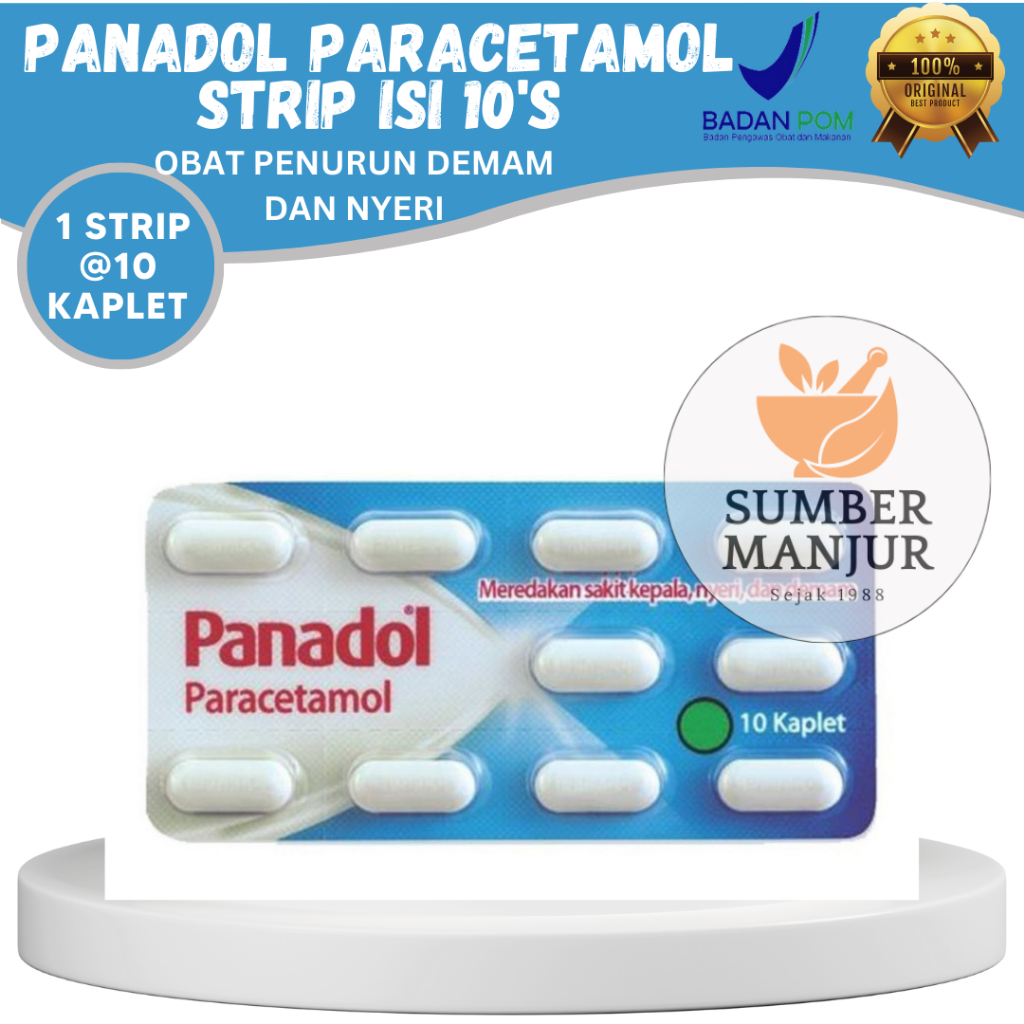 Jual PANADOL PARACETAMOL STRIP BIRU ISI 10S - OBAT PENURUN DEMAM DAN ...