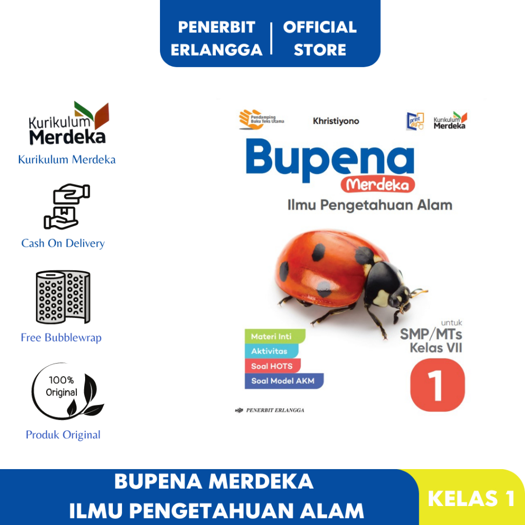 Jual BUPENA IPA MERDEKA SMP KELAS 7 KURIKULUM MERDEKA -ERLANGGA ...