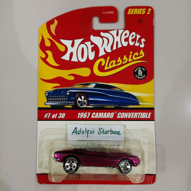 Hot Wheels Classic Series 2: 1967 Camaro Convertible – Collectible Die-Cast Car, Detailed Replica