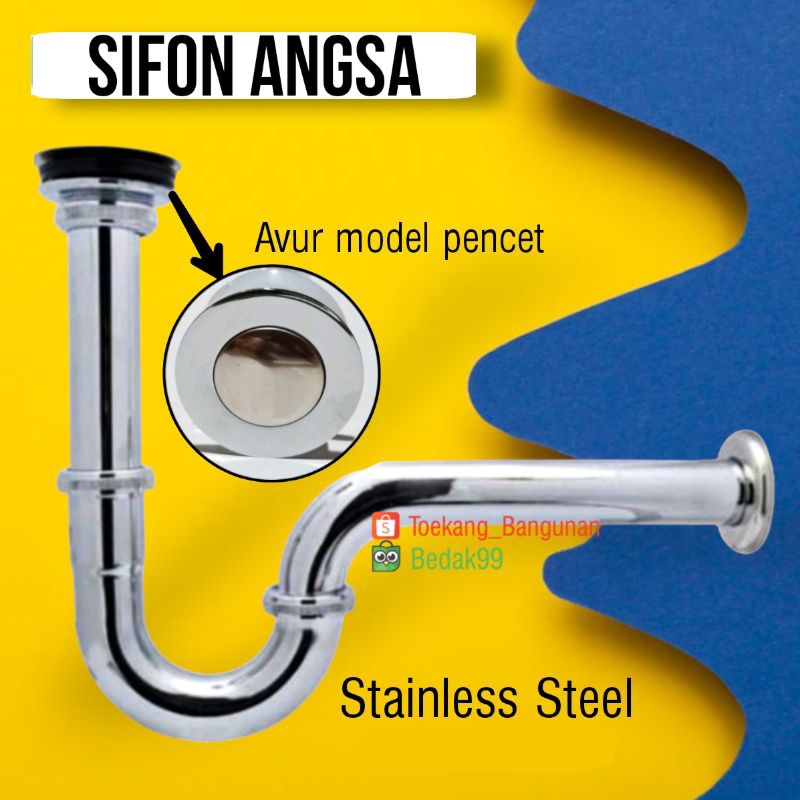 Jual Sifon Wastafel Stainless Model Angsa | Shopee Indonesia