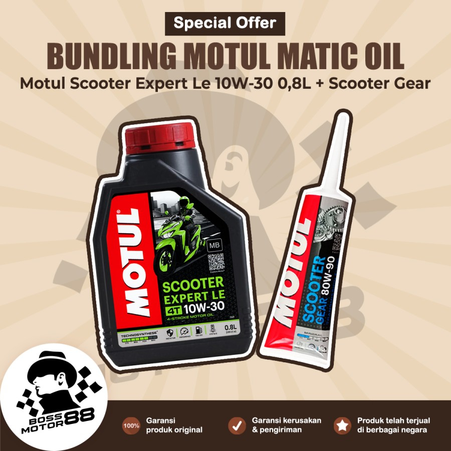 Jual Paket Oli Matic Motul Scooter Expert Le W L Scooter Gear