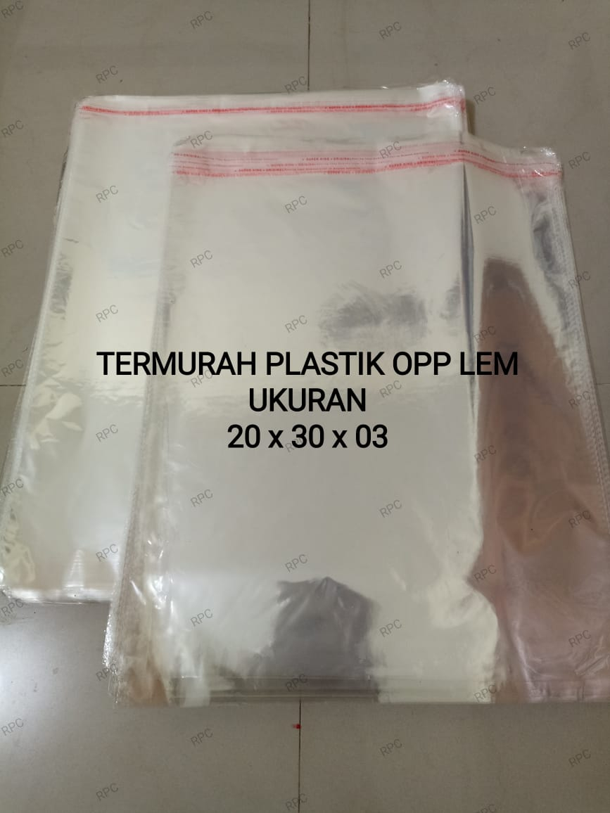 Jual Plastik OPP Lem Ukuran 20x30 Plastik Bening Plastik Kemasan Baju 100 Lembar Shopee