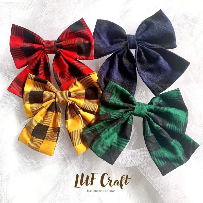 Jual Lufcraft Zara Jepit Rambut Pita Sailor Plaid Kotak Kotak Jepitan Fashion Pita Rambut