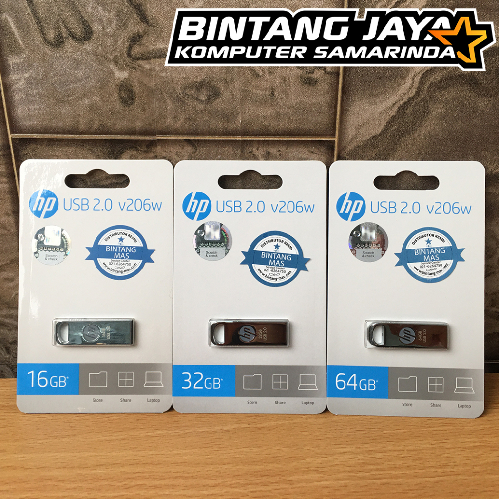 Jual Flashdisk HP USB 2.0 v206w 16/32/64GB | Shopee Indonesia
