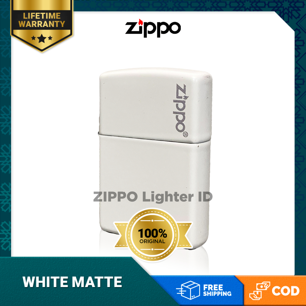 Jual Korek Api Zippo White Matte Logo Shopee Indonesia