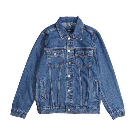 RK002 Ports Journal Jaket Jeans Pria Denim Medium