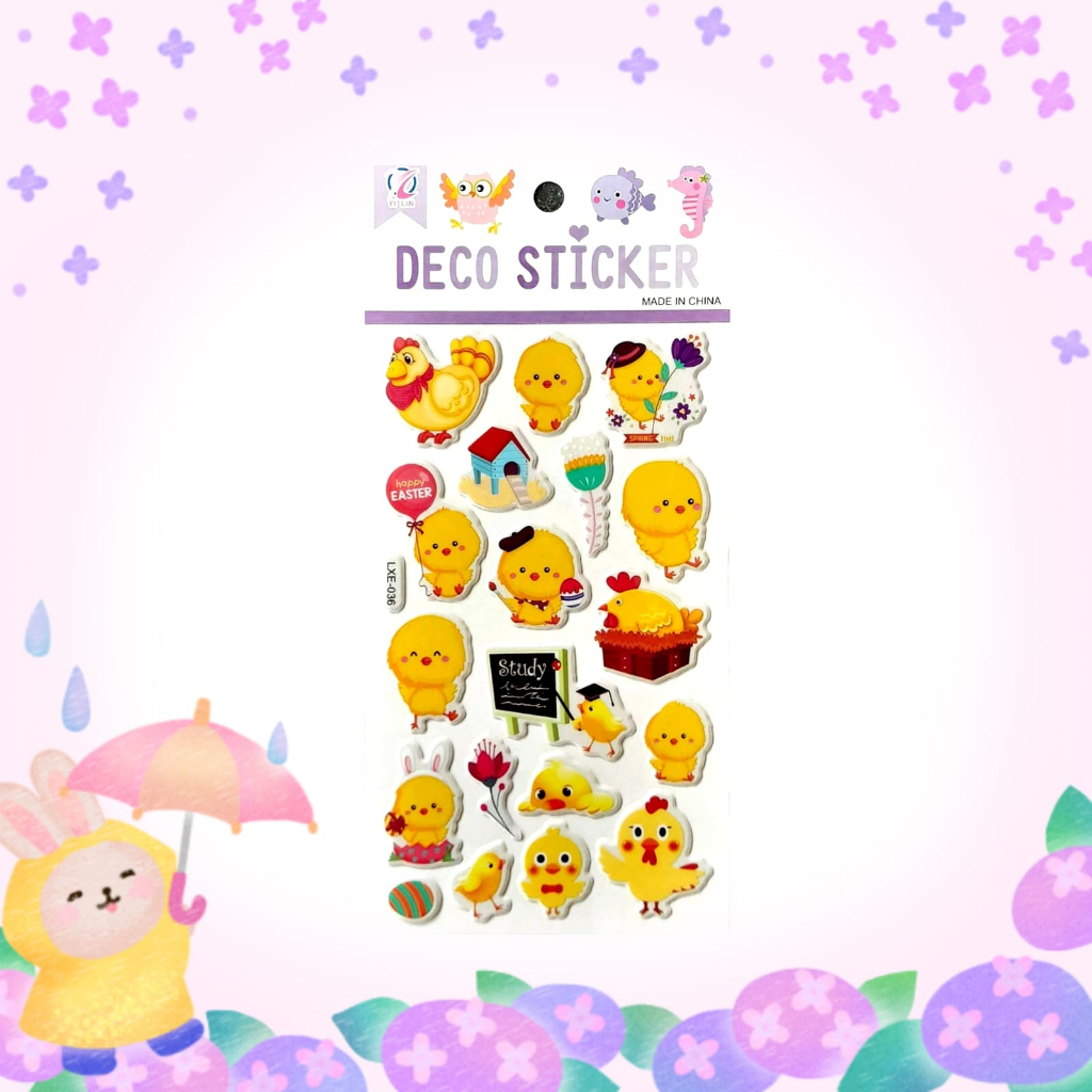 Jual Sticker Timbul Gambar Tempel Stiker Anak Karakter Anak Ayam ...
