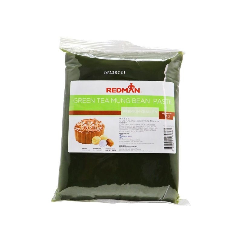Jual Redman Green Tea Mung Bean Paste 1Kg Pasta Matcha Mungbean Teh ...