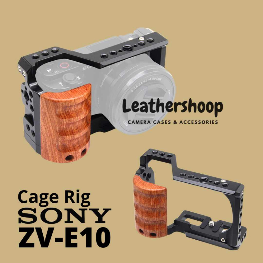 Jual Cage Rig Wood SONY ZV-E10 ZVE10 Bracket Stabilizer Vloging ...