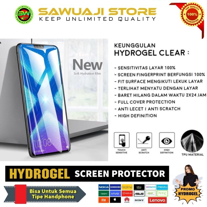 Jual Anti Gores Hydrogel Screen Protector Clear/Anti Blue light