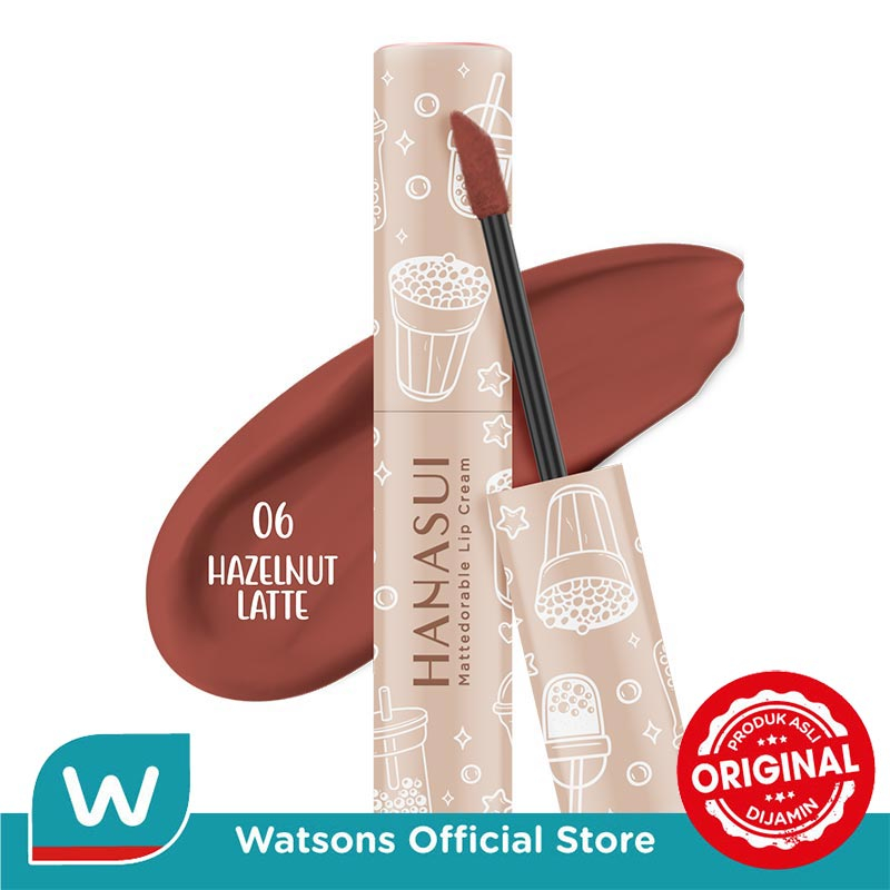 Jual Hanasui Mattedorable Lip Cream Hazelnut Latte#6 | Shopee Indonesia