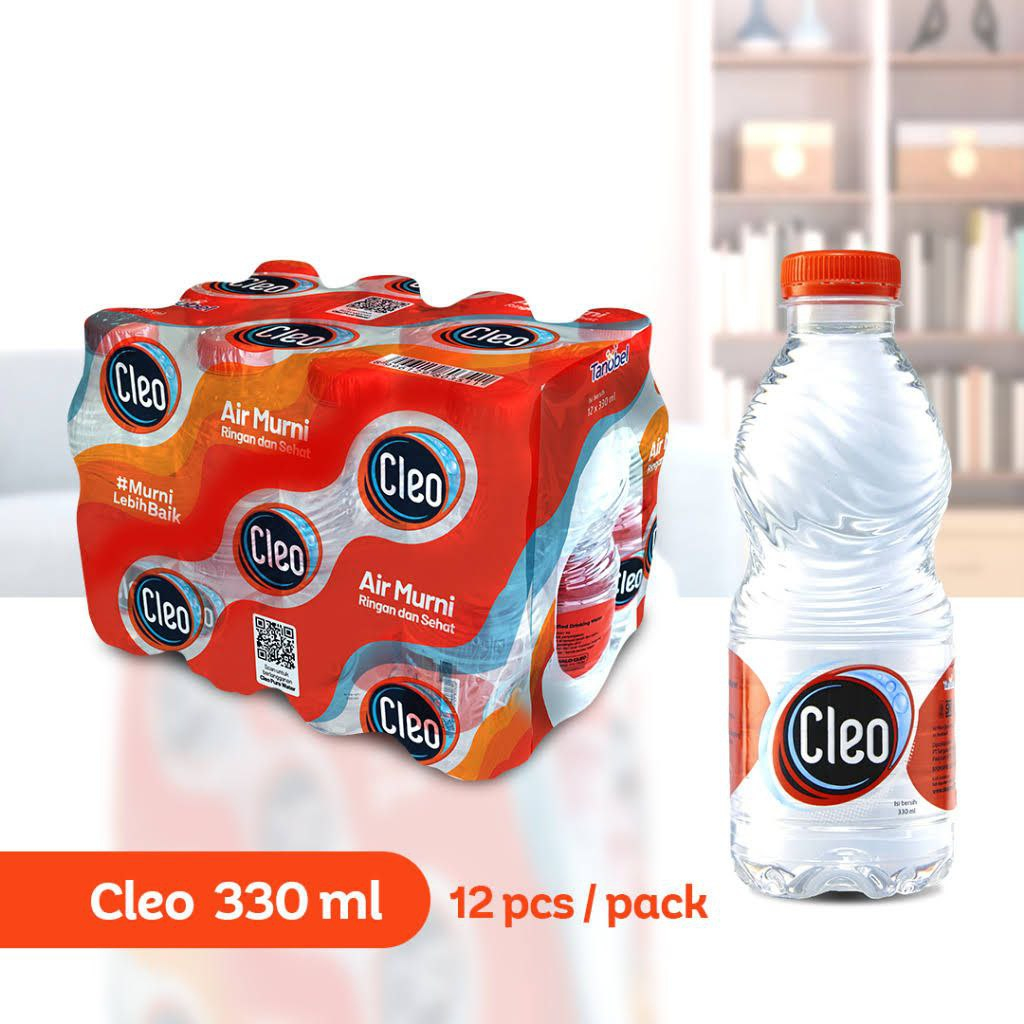 Jual Air Mineral Cleo 330ml Botol Shopee Indonesia 9670