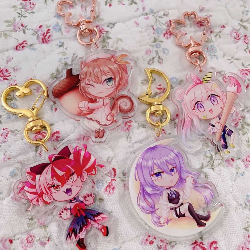 Jual Cutie Chibi Keychain Hololive ID | Gen 1 (Iofi, Risu, Moona) & Gen ...