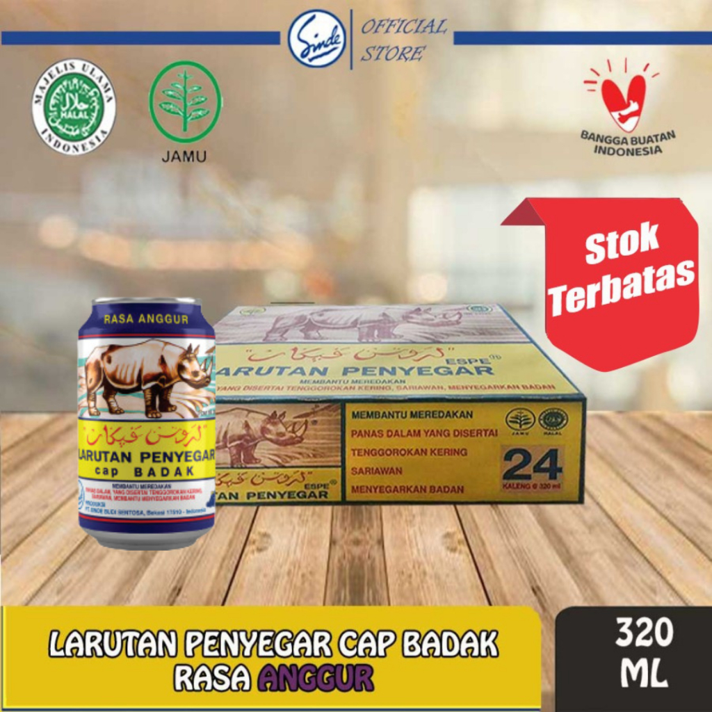Jual 1 CARTON RASA ANGGUR LARUTAN PENYEGAR CAP BADAK KALENG 320ml ...