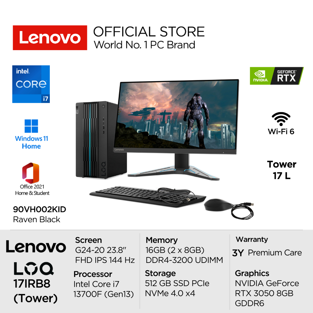 Jual Lenovo PC Gaming LOQ 17IRB8 2KID i7 13700F Win11 Home 16GB