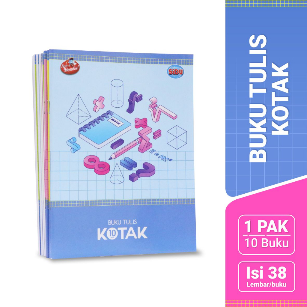 Jual SIDU Buku Tulis Kotak 38 Lembar SQ 10 Shopee Indonesia