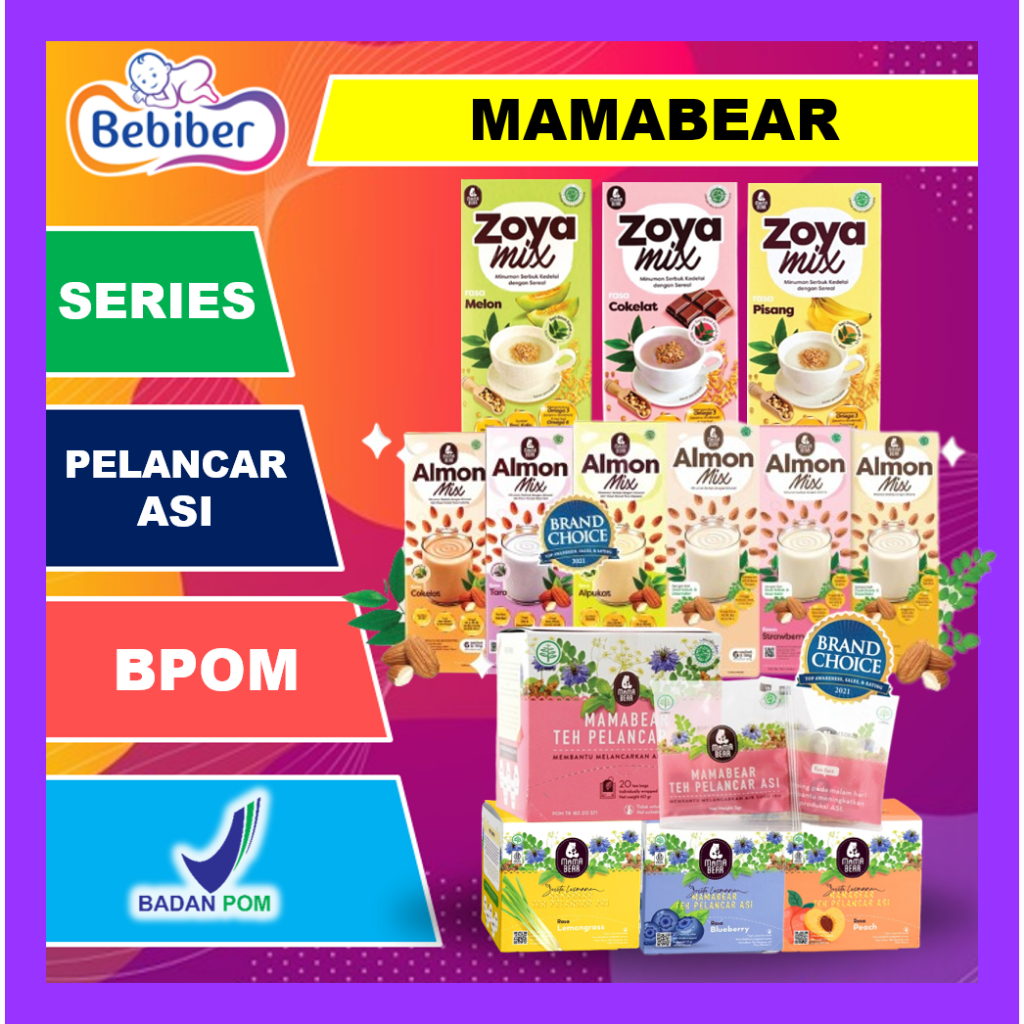 Jual Mama Bear Mamabear Almonmix Zoyamix Teh Pelancar Asi Mama Bear Almon Mix Zoya Mix Teh 8565