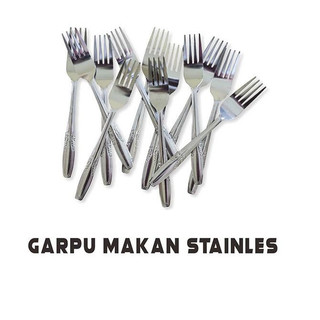 Garpu Makan Stainless 1 Lusin 12 Pcs Perabotan Kebutuhan Alat Dapur