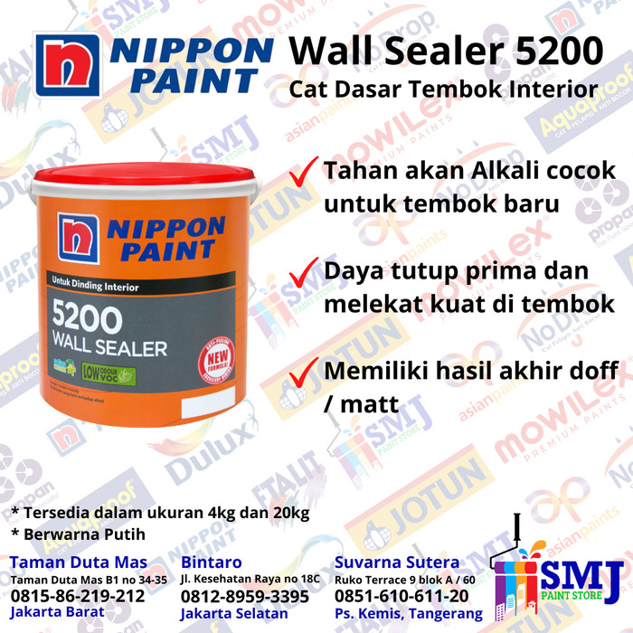 Jual Cat Tembok Dasar Nippon Paint Wall Sealer Kemasan Kg