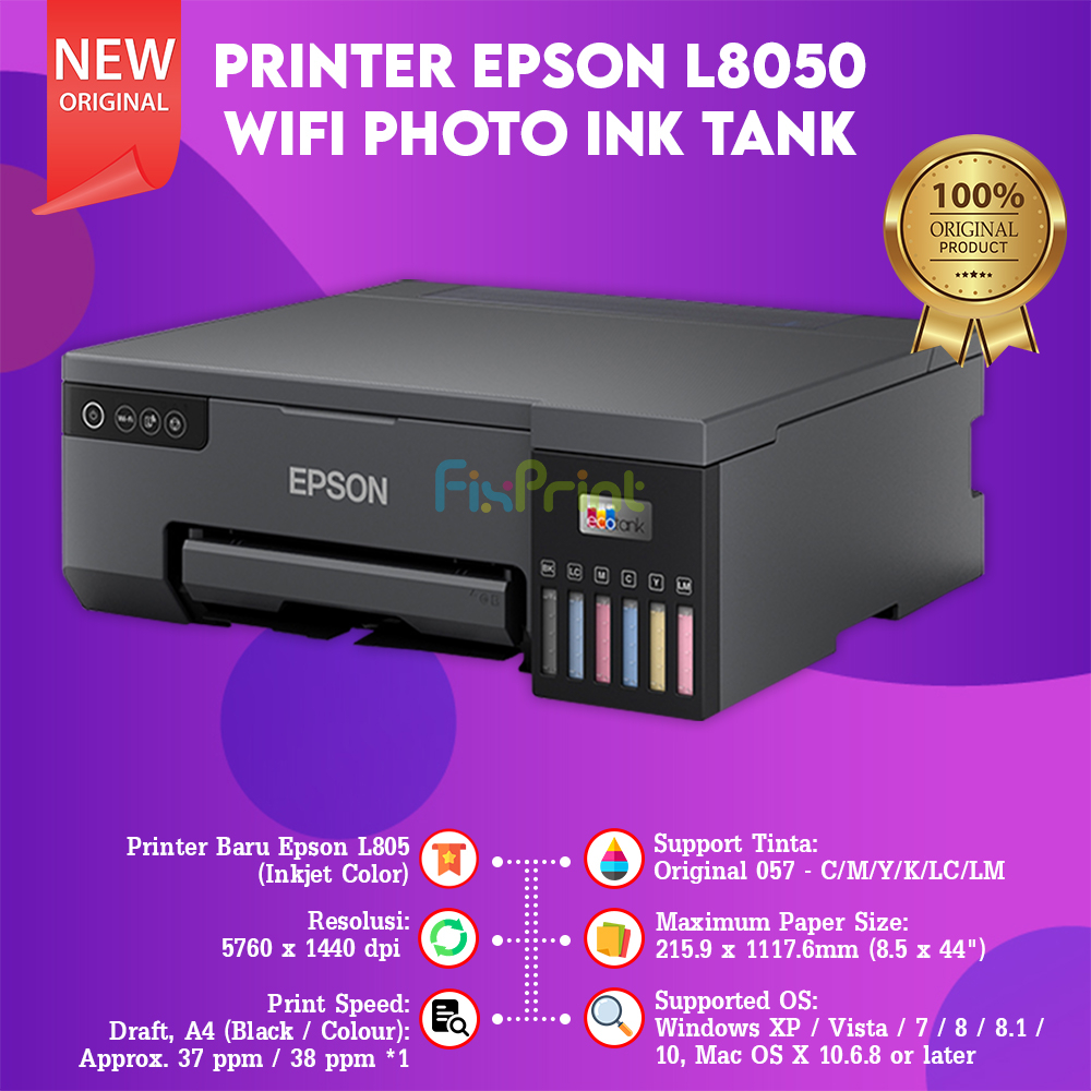 Jual Printer Epson L8050 L 8050 L-8050 Photo Print Wifi Pengganti ...