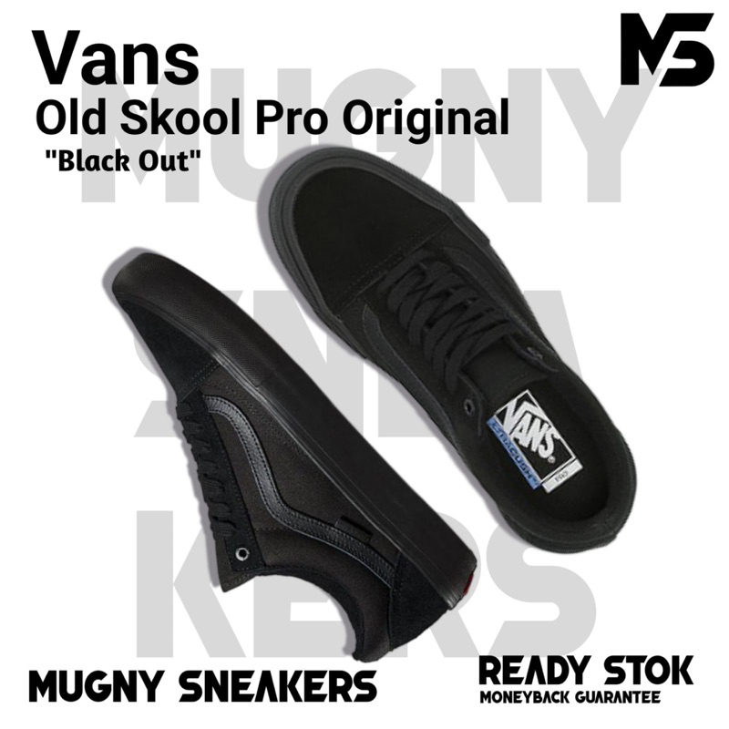 Vans old skool hot sale pro black out