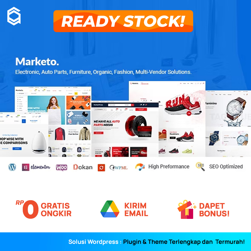 Jual Marketo Wordpress Theme Premium ECommerce & Multivendor ...