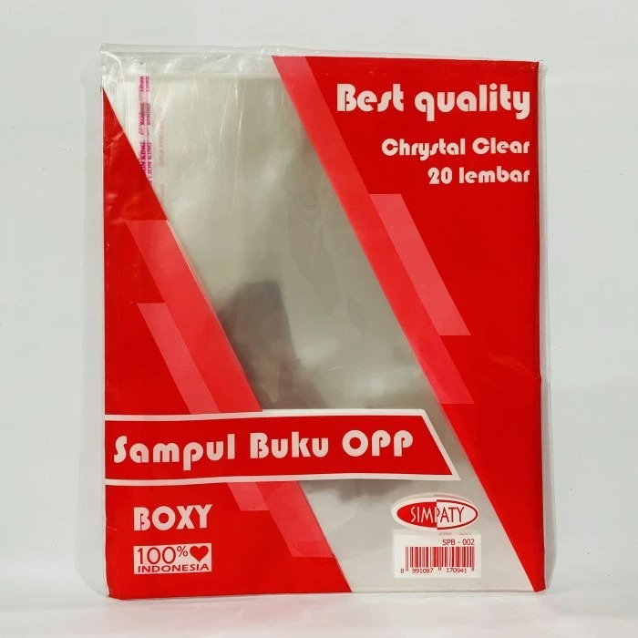 Jual SIMPATY - SAMPUL PLASTIK OPP BOXY / SAMPUL PLASTIK BUKUU TULIS ...