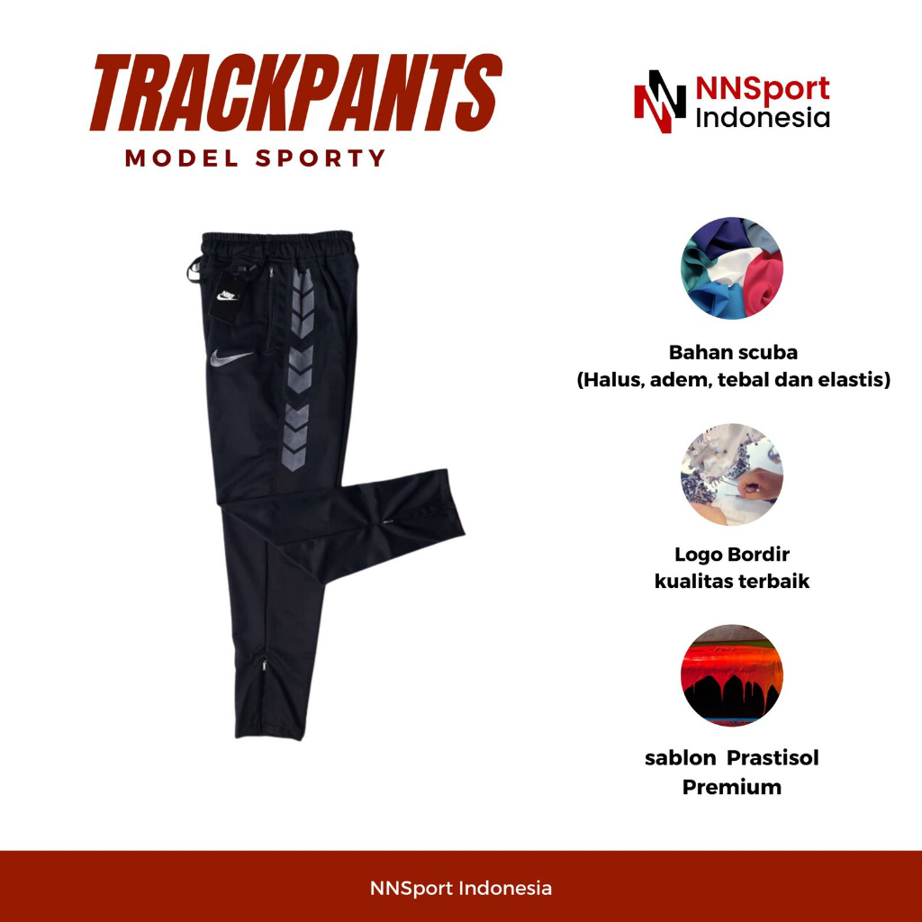 Jual Celana Training Olahraga Pria / Celana Trackpants Saku Resleting ...