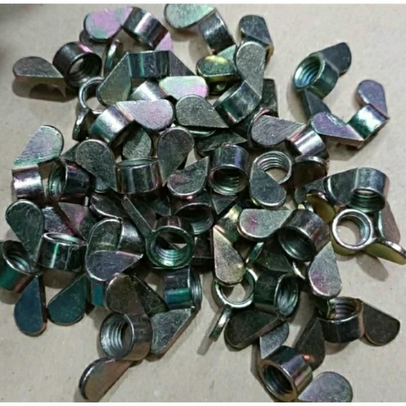 Jual mur kuping m8 / wing nut M8 ukuran baut 12 | Shopee Indonesia