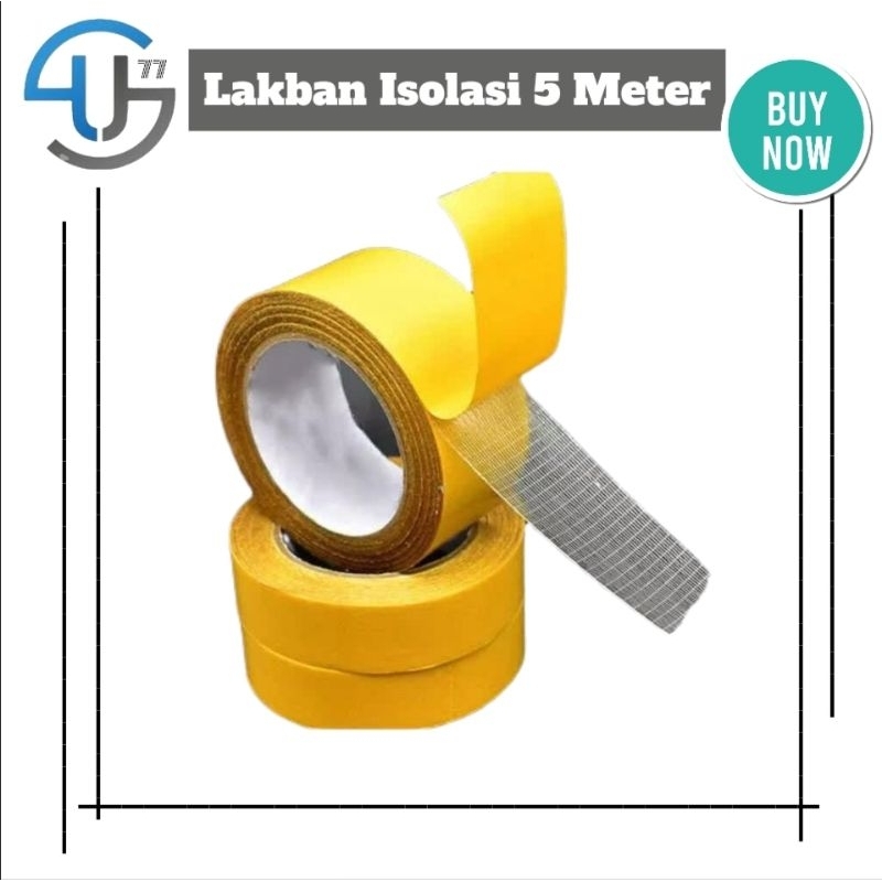 Jual US231 Lakban 5M Isolasi Dua Sisi Double Tape Kuning Super Kuat By ...
