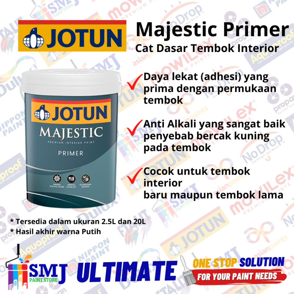 Jual Cat Dasar Tembok Interior Jotun Majestic Primer 25l Shopee Indonesia 8989