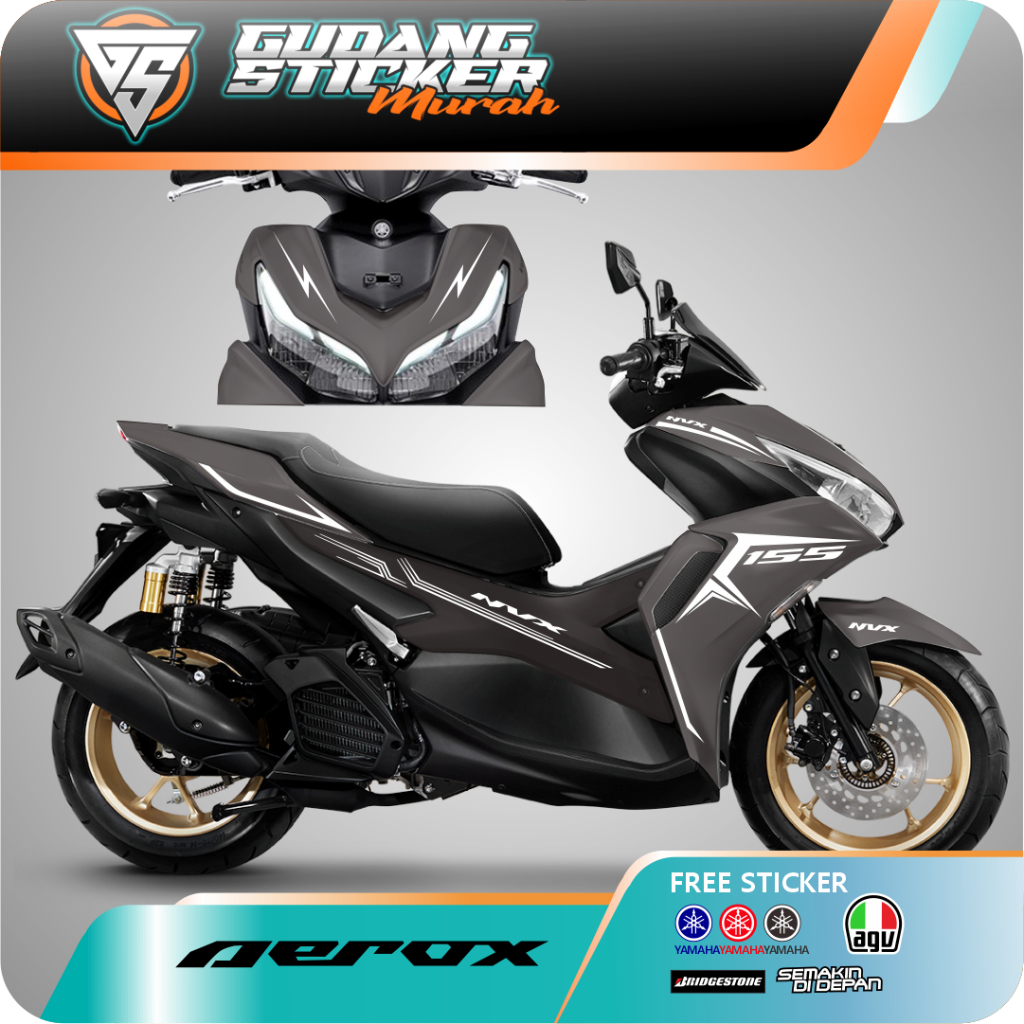 Jual Striping Cutting New Aerox 155 Nvx Lis Stiker Aksesoris Sepeda 