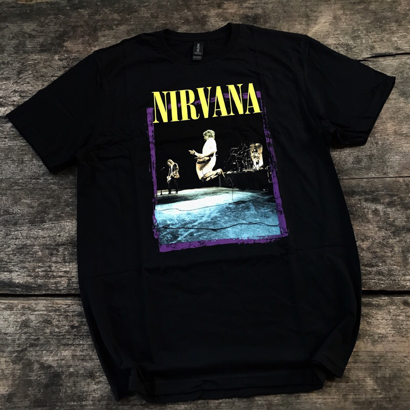 Maglietta Nirvana Stage Jump &ndash; Nera, Uomo, Ufficiale 100%